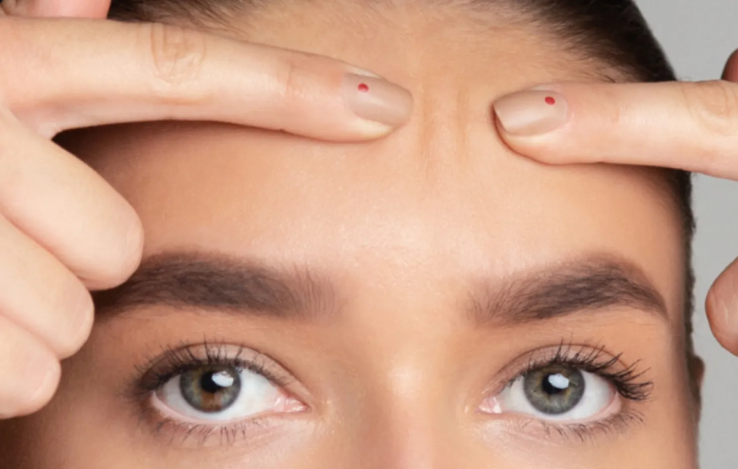 Forehead and frown lines treatment area